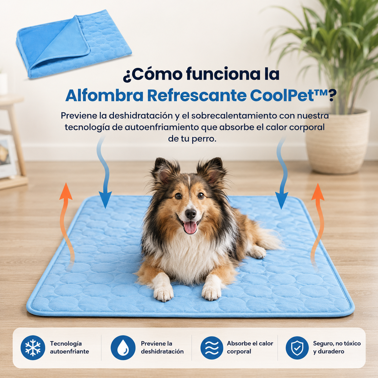 Alfombra Refrescante CoolPet™ – Alivio Inmediato del Calor para Perros y Gatos